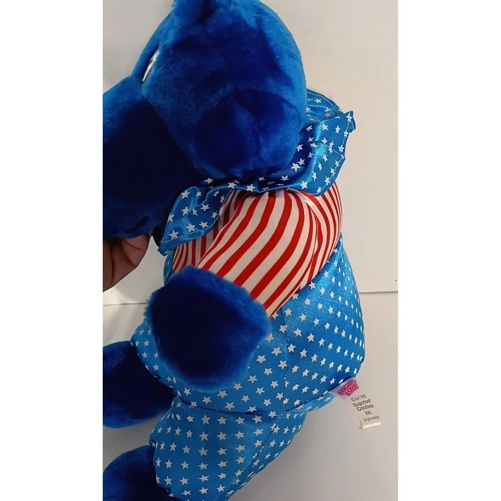 Sugar Loaf Team Toy USA Hippo Patriotic Plush Stuffed Animal Red White Blue